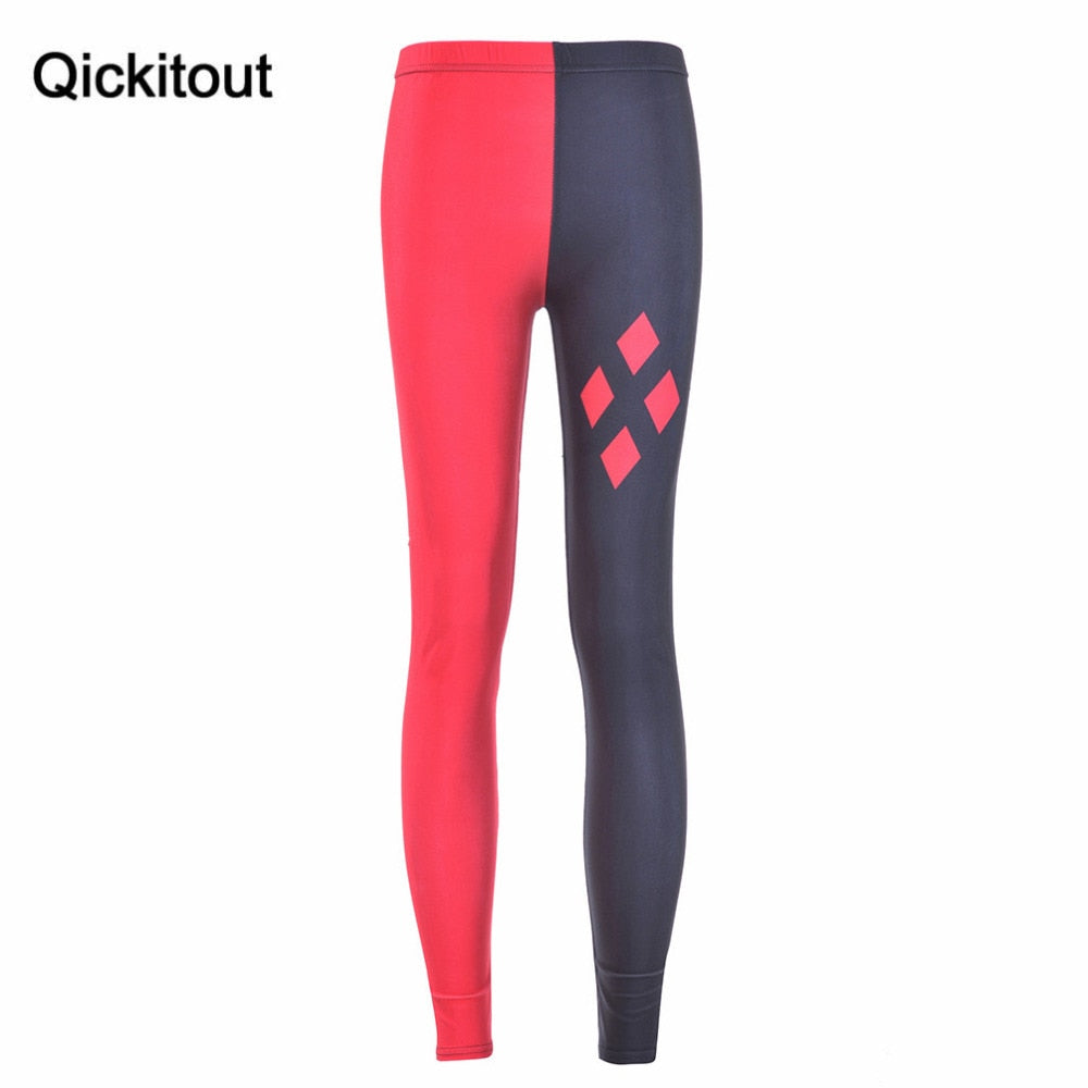 Qickitout Leggings Hot Brand Harley Quinn Leggings Fashion Women Clothes Hot Digital Print Pants New Fitness leggins
