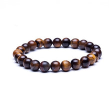 Natural Stone Beads Bracelets High Quality Tiger Eye Buddha Lava Round Beads Elasticity Rope Bracelets for women & men jewelry