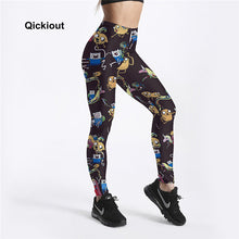 Qickitout Leggings Fitness & body building Pants women workout leggings adventure time cartoon Styles Printed big size leggings