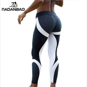 NADANBAO New Arrival Pattern Leggings Women Printed Pants Work Out Sporting Slim White Black Trousers Fitness Leggins