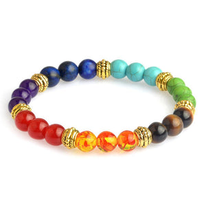 Unisex Round Natural Stone Bracelets Beaded Elastic Energy beads bracelet, smooth surface. Bracelets Jewelry