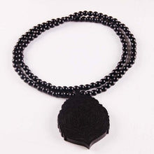 Latest Fashion Creative Brand Good Wood King Lion Pendant Hip Hop Beads Long Chain Men Wooden Pendants Necklaces Women Gift