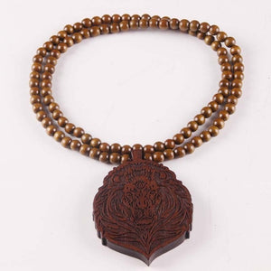 Latest Fashion Creative Brand Good Wood King Lion Pendant Hip Hop Beads Long Chain Men Wooden Pendants Necklaces Women Gift